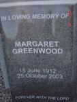 GREENWOOD Margaret 1912-2003