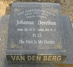BERG Johanna Dorethea, van den 1917-2010