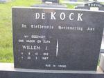 KOCK Willem J, de 1912-1987
