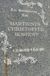 BOSHOFF Marthinus Christoffel 1920-2001