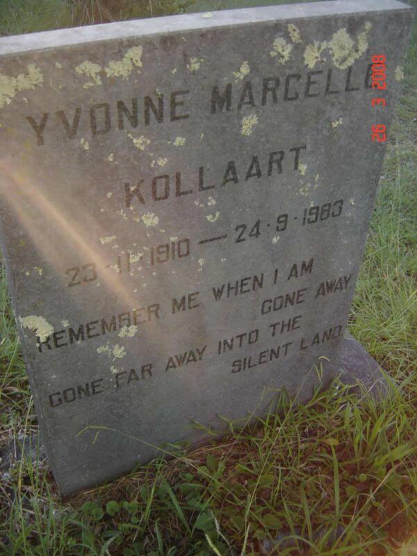 KOLLAART Yvonne Marcelle 1910-1983