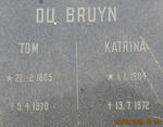 BRUYN Tom, du 1885-1970 & Katrina 1884-1972