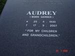 McNALLY  Audrey nee GERBER 1930-2007