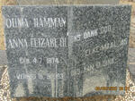 HAMMAN Anna Elizabeth 1874-1963