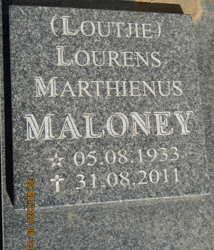 MALONEY Lourens Marthienus 1933-2011