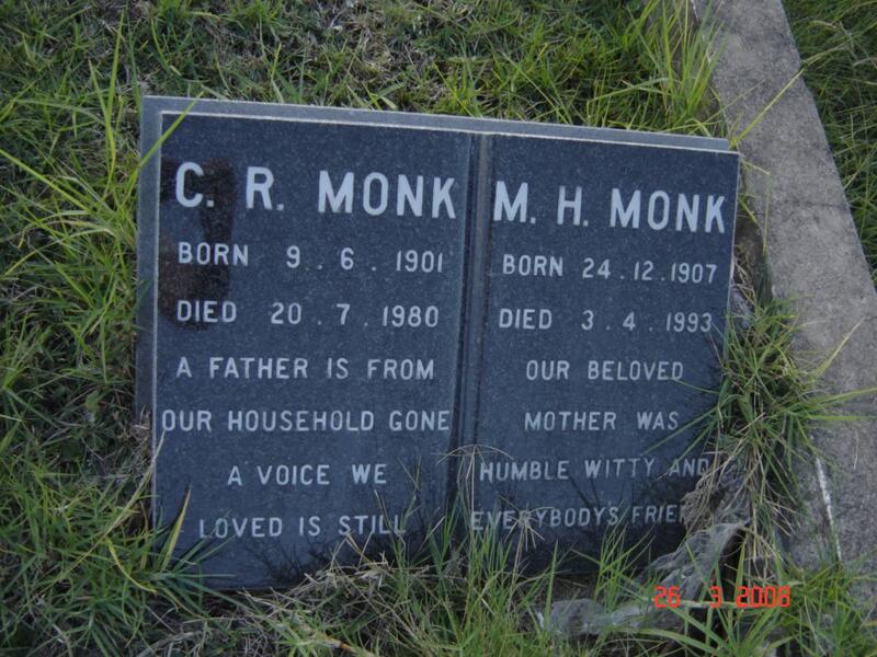 MONK C.R. 1901-1980 & M.H. 1907-1993