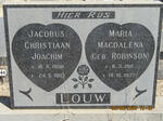 LOUW Jacobus Christiaan Joachim 1908-1993 & Maria Magdalena ROBINSON 1911-1973