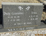MALHERBE David Gerhardus 1911-2005 & Henna 1919-2005