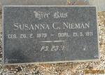 NIEMAN Susanna C. 1879-1971