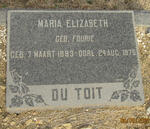 TOIT Maria Elizabeth, du nee FOURIE 1893-1975