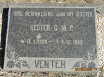 VENTER Hester C.M.P. 1928-1969