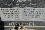 ROSTOLL John Henry 1903-1977 & Johanna Gesina LAZENBY 1915-1999