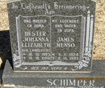 SCHIMPER James Menso 1924-1993 & Hester Johanna Elizabeth LANGEVELDT 1923-2016
