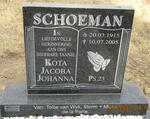 SCHOEMAN Kota Jacoba Johanna 1915-2005