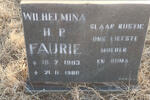 FAURIE Wilhelmina H.P. 1903-1980