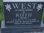 WEST Ruth nee HALL 1911-1998