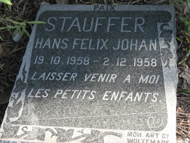 STAUFFER Hans Felix Johan 1958-1958