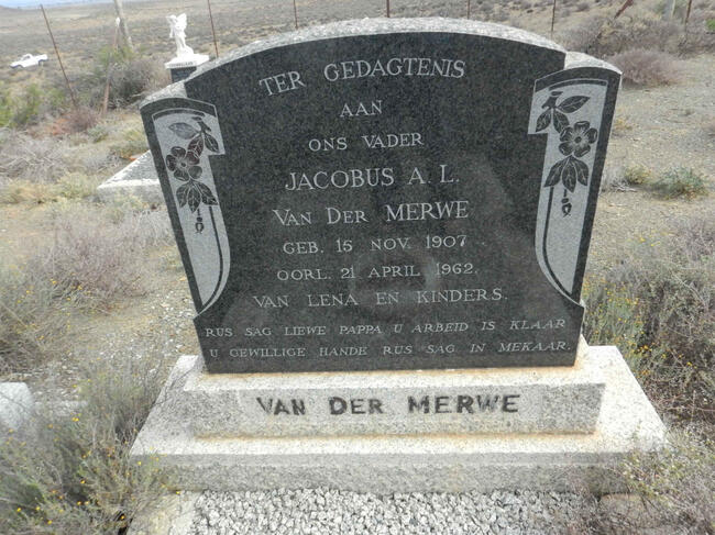MERWE Jacobus A.L., van der 1907-1962