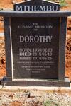 MTHEMBU Dorothy 1950-2018