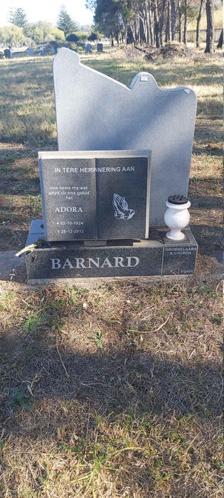 BARNARD Adora 1924-2012
