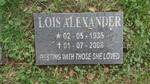 ALEXANDER Lois 1935-2008