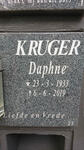 KRUGER Daphne 1933-2019