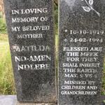 NDLEBE Matilda No-Amen 1919-1994