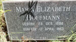 HOFFMANN Maria Elizabeth 1888-1963