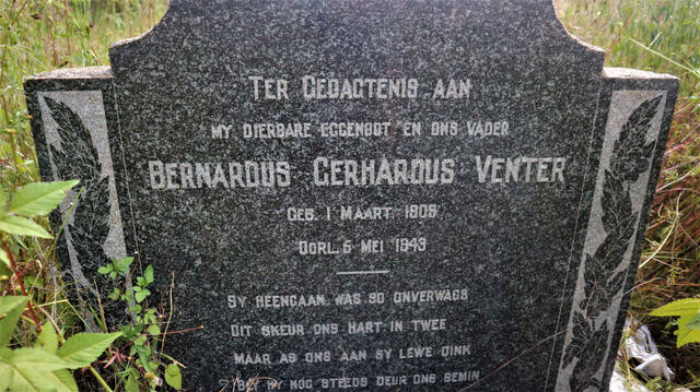 VENTER Bernardus Gerhardus 1909-1943