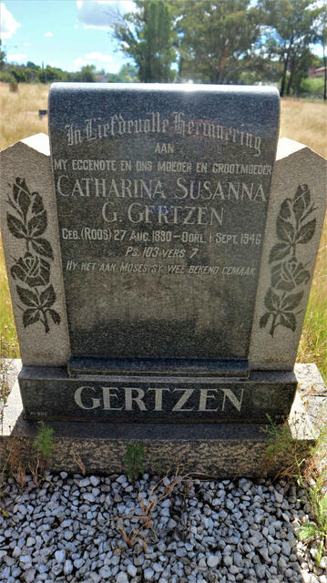 GERTZEN Catharina Susanna G. nee ROOS 1890-1946