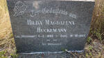 HUCKEMANN Hilda Magdalena nee KROUCAMP 1892-1947