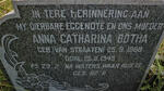 BOTHA Anna Catharina nee VAN STRAATEN 1888-1945