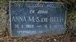 BEER Anna M.S., de 1903-1977 :: DE BEER Louisa 1929-1945
