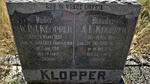 KLOPPER W.P.J. 1887-1949 & A.E. 1888-1975