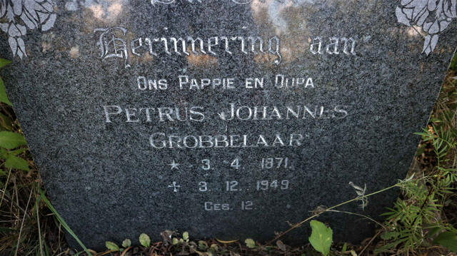GROBBELAAR Petrus Johannes 1871-1949