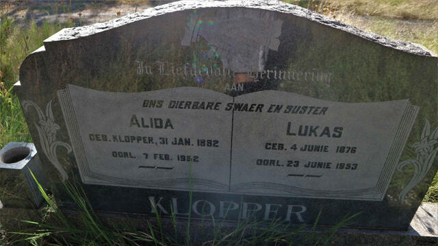 KLOPPER Lukas 1876-1953 & Alida 1882-1952