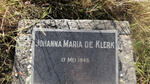KLERK Johanna Maria, de -1945