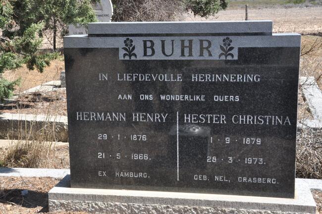 BUHR Hermann Henry 1876-1966 & Hester Christina NEL 1879-1973