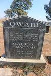 QWABE Malefu Francinah 1930-2007