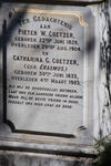 COETZER Pieter W. 1828-1904 & Catharina G. ERASMUS 1833-1903