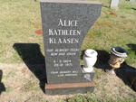 KLAASEN Alice Kathleen 1904-1971