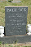 PADDOCK William George 1921-1983