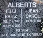 ALBERTS  F.H.J. 1941-2020 & Jean Carol 1941-