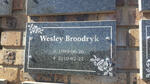 BROODRYK Wesley 1949-2010