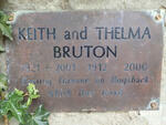 BRUTON Keith 1921-2001 & Thelma 1912-2000