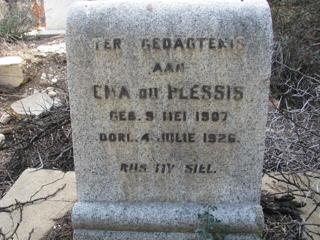 PLESSIS Ena, du 1907-1926