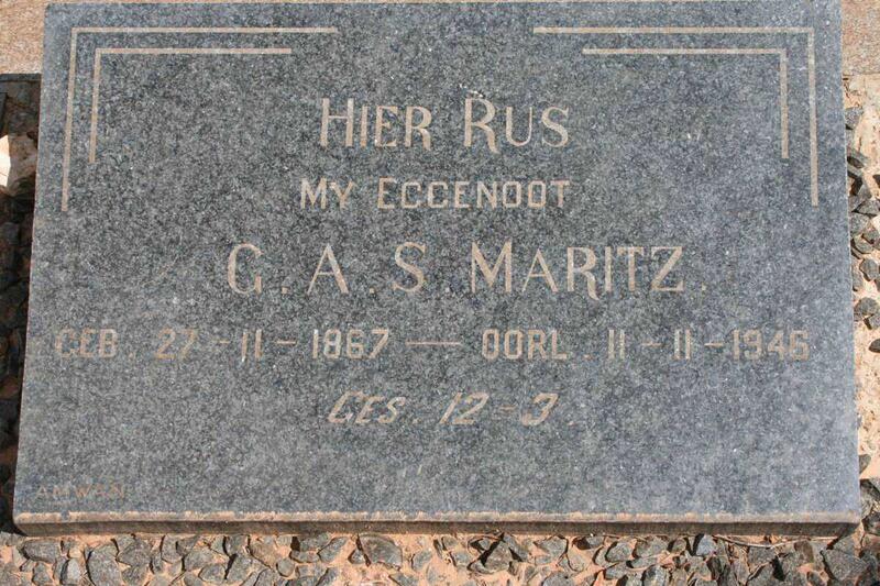 MARITZ G.A.S. 1867-1946
