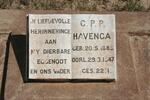 HAVENGA C.P.P. 1889-1947