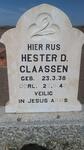 CLAASSEN Hester D. 1938-1946
