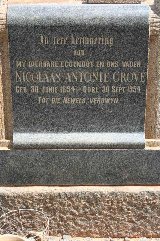 GROVé Nicolaas Antonie 1894-1954